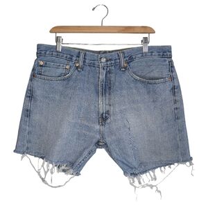Levi’s 505 Vintage Light Wash Denim Cut Off Shorts | High Rise | 36" Waist